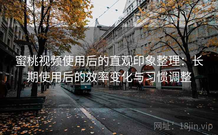 蜜桃视频使用后的直观印象整理:长期使用后的效率变化与习惯调整 第2张 蜜桃视频使用后的直观印象整理:长期使用后的效率变化与习惯调整 第2张