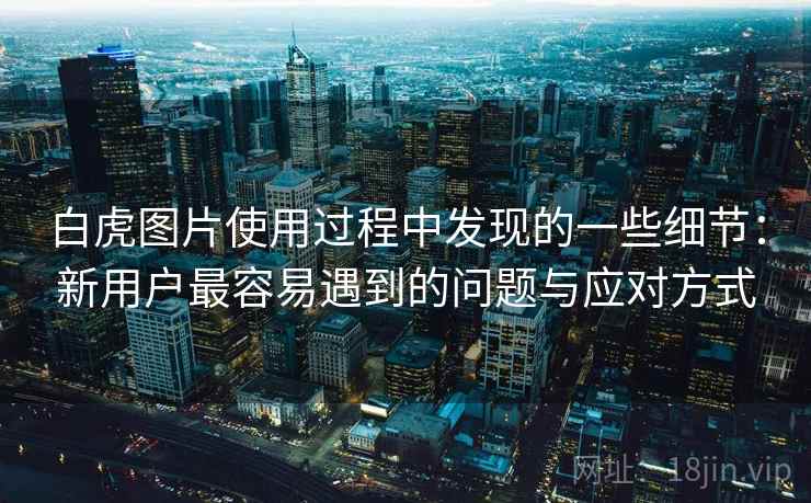 白虎图片使用过程中发现的一些细节:新用户最容易遇到的问题与应对方式