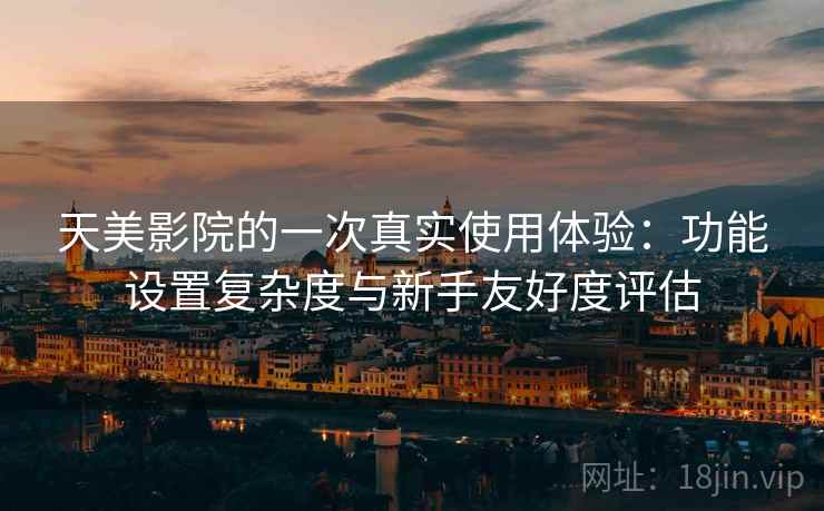 天美影院的一次真实使用体验:功能设置复杂度与新手友好度评估