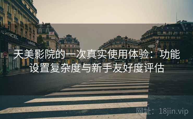 天美影院的一次真实使用体验:功能设置复杂度与新手友好度评估