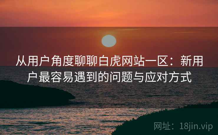 从用户角度聊聊白虎网站一区:新用户最容易遇到的问题与应对方式