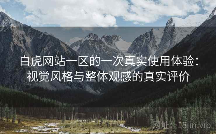 白虎网站一区的一次真实使用体验:视觉风格与整体观感的真实评价