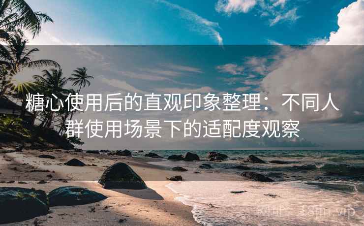糖心使用后的直观印象整理:不同人群使用场景下的适配度观察