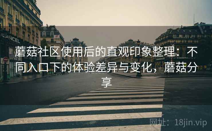 蘑菇社区使用后的直观印象整理:不同入口下的体验差异与变化,蘑菇分享