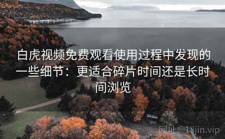 白虎视频免费观看使用过程中发现的一些细节：更适合碎片时间还是长时间浏览