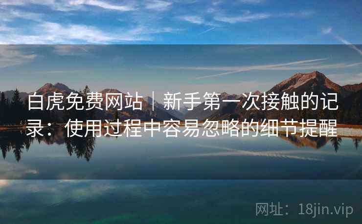 白虎免费网站|新手第一次接触的记录:使用过程中容易忽略的细节提醒