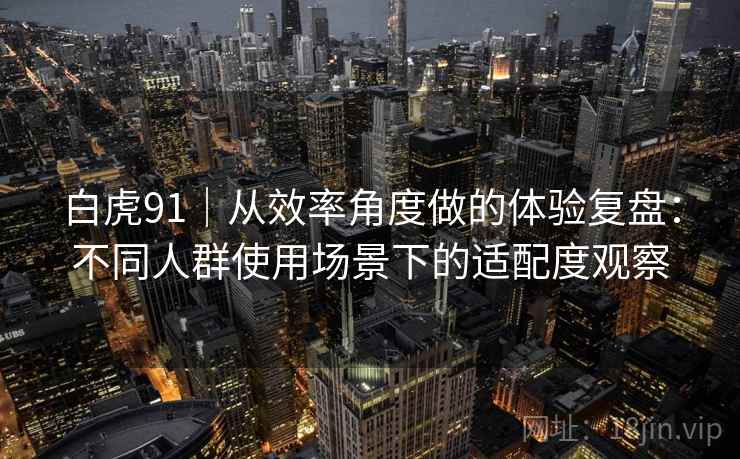白虎91|从效率角度做的体验复盘:不同人群使用场景下的适配度观察