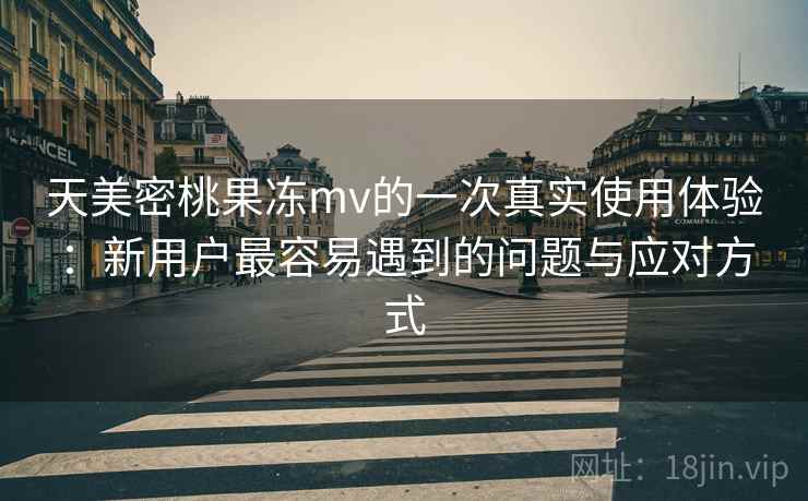 天美密桃果冻mv的一次真实使用体验:新用户最容易遇到的问题与应对方式