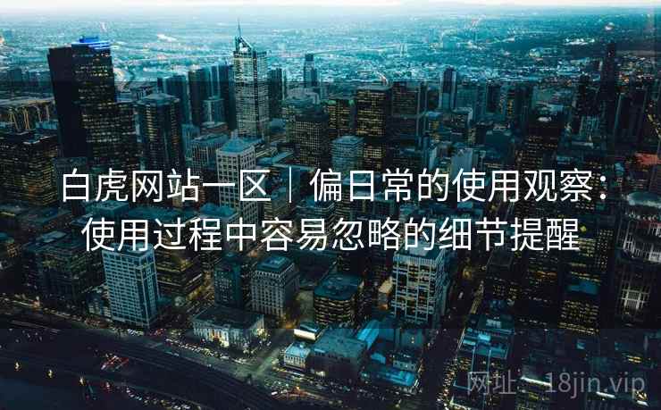 白虎网站一区｜偏日常的使用观察：使用过程中容易忽略的细节提醒