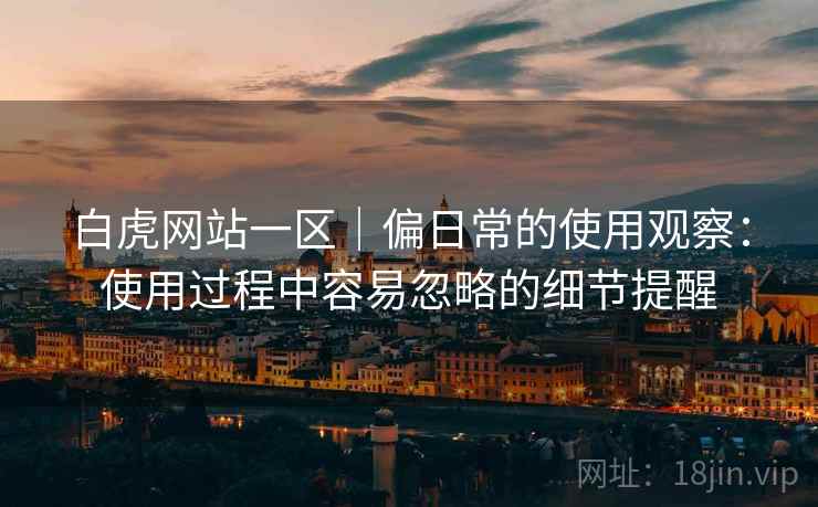 白虎网站一区｜偏日常的使用观察：使用过程中容易忽略的细节提醒